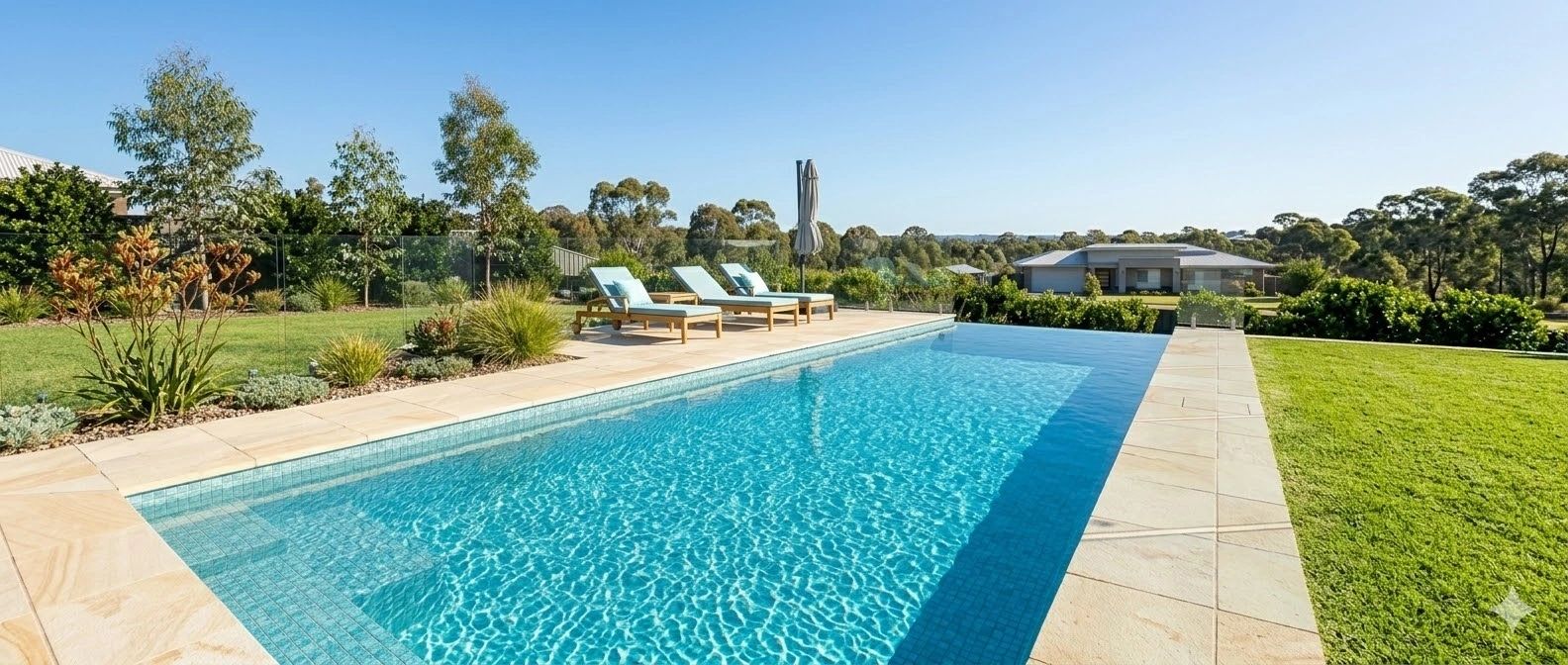 Pool with solar cover